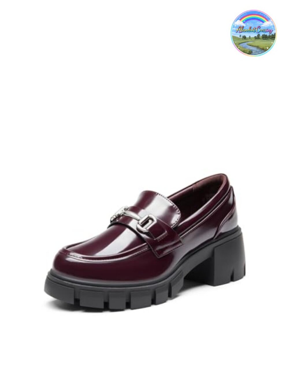 Platform Chunky Loafers with Horsebit Detail Slip-On Dress Shoes